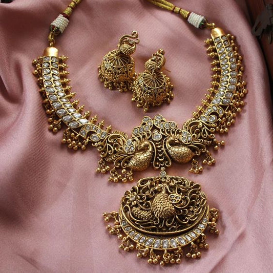 Peacock kundan neckpiece Set for you