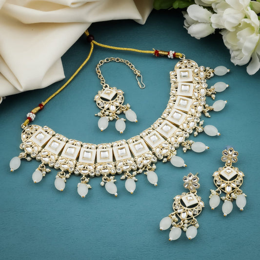 Matt finshed Jhumka Necklace Set