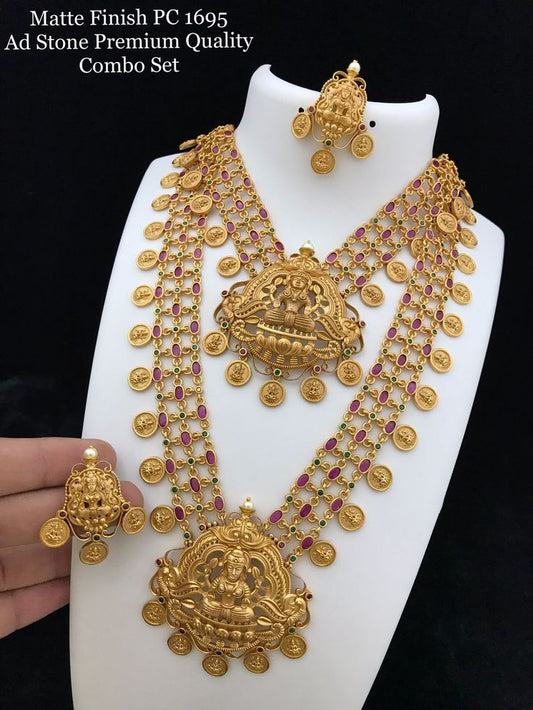 AD stone Designer Combo Rani Necklace set